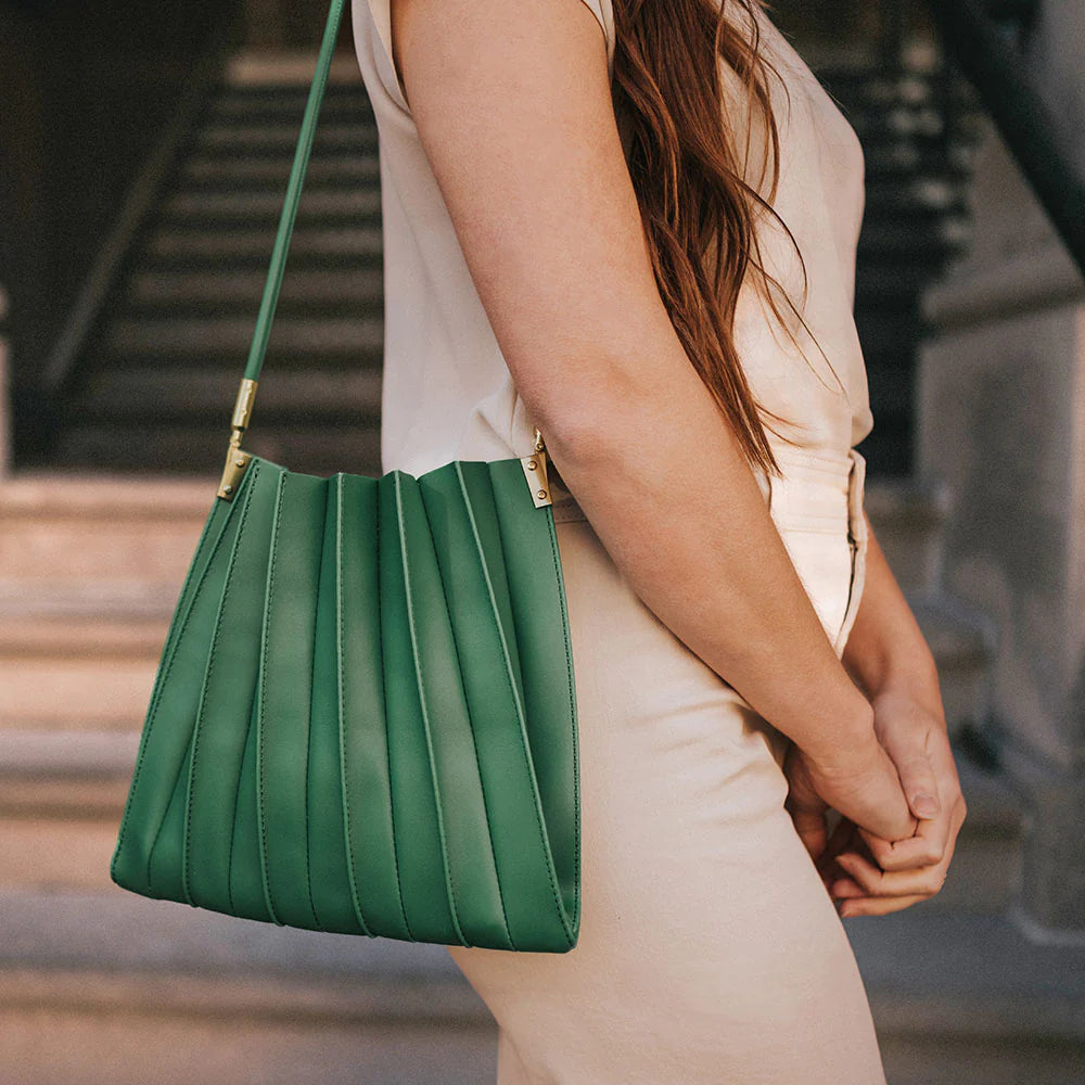 Carrie Handbag Recycled Luxury Vegan Leather - Green Vegan Bags