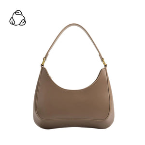 Recycled Vegan Leather Shoulder Bag, Small